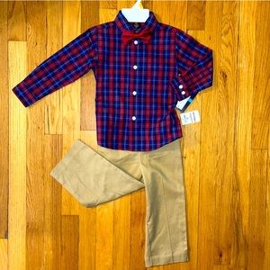 Dress Shirt, Pants, Bow Tie Bundle (2T)